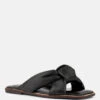 CHUBS Black Puffy Strap Sliders Flat