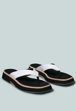 BLUNT Flat Thong Sandal In White