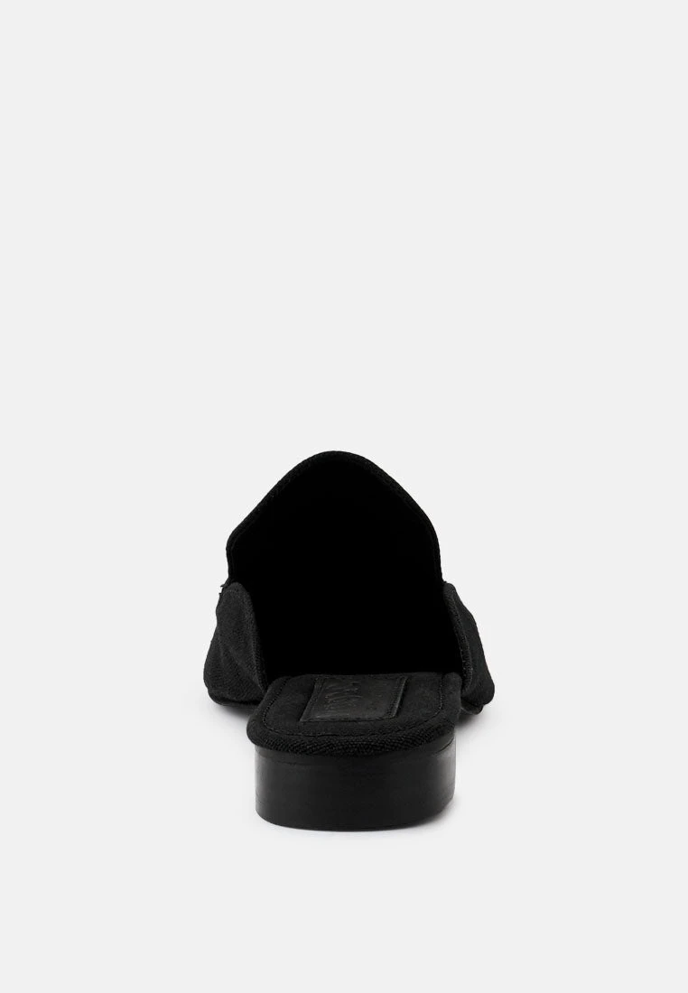 CALICO Black Organic Canvas Mules - Image 5