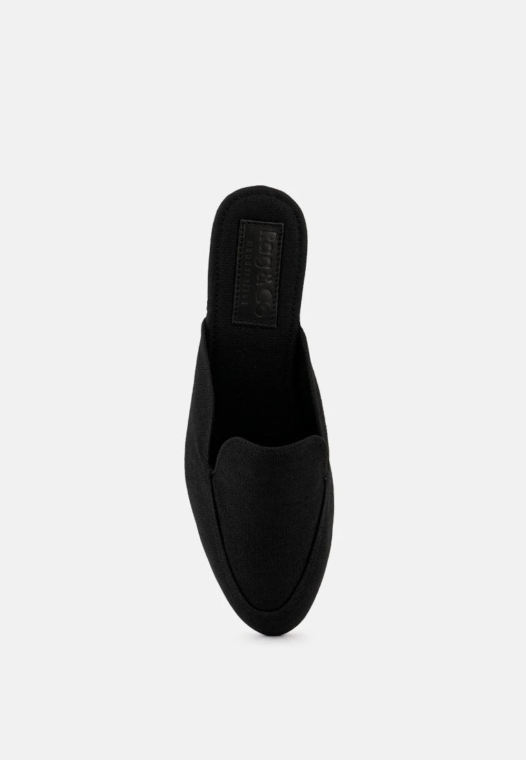 CALICO Black Organic Canvas Mules - Image 6