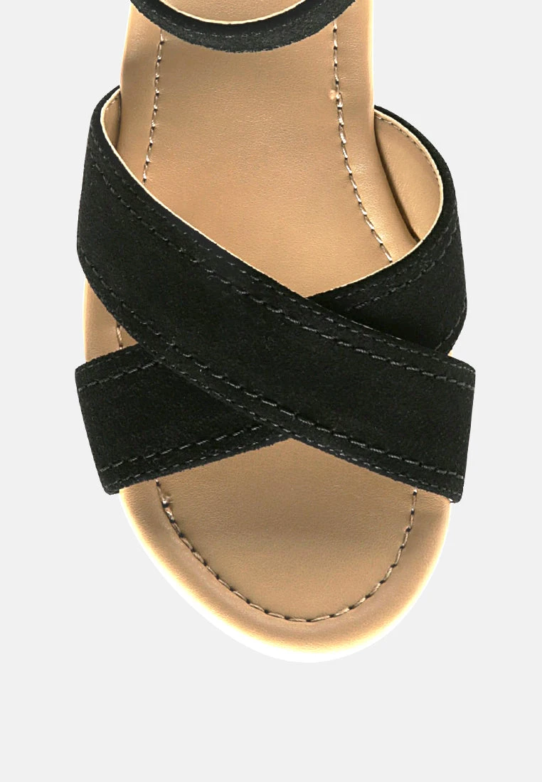 ULLA High Heeled Block Sandal In Black - Image 3