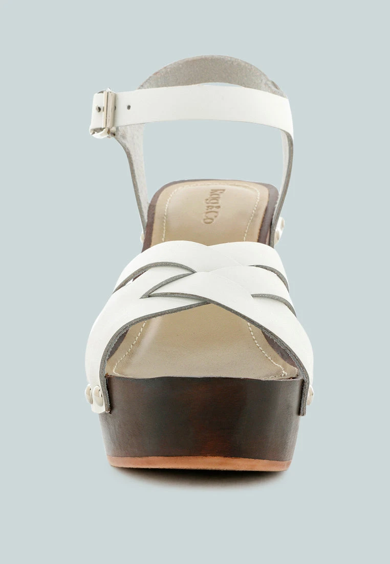 VELMA White Ankle Strap Sandal - Image 3