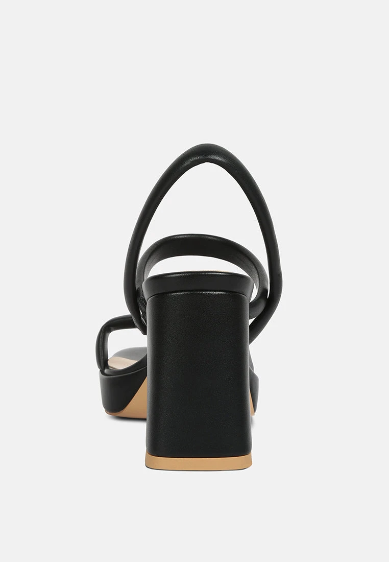 JOSLYN Slingback Block Heel Sandals In Black - Image 5