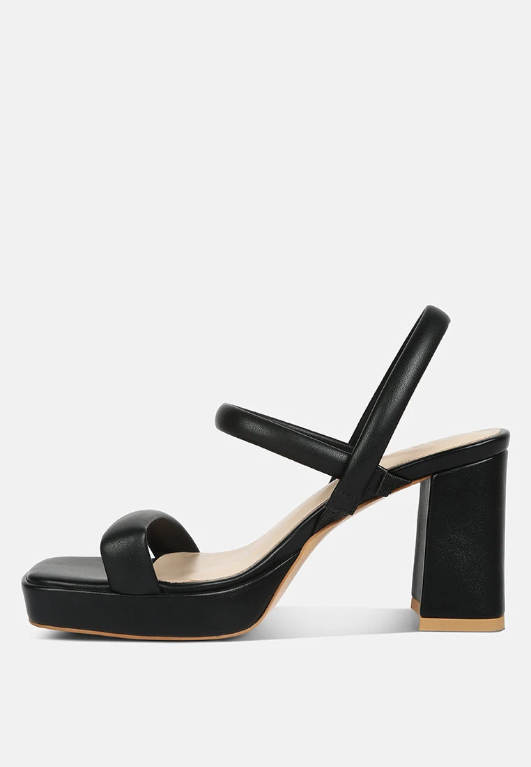 JOSLYN Slingback Block Heel Sandals In Black - Image 4